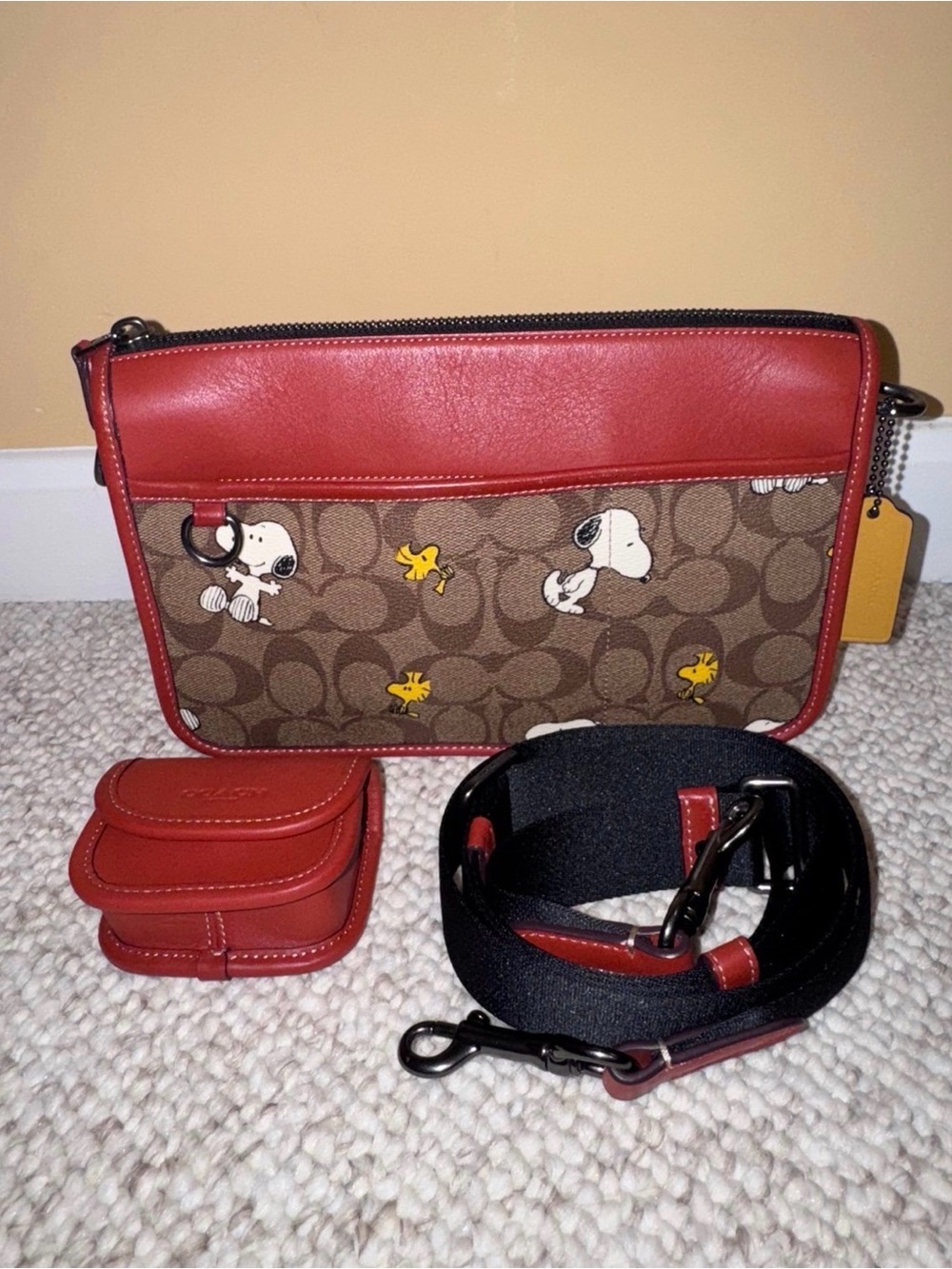 Coach X Peanuts Heritage Convertible Crossbody In Signature Canvas